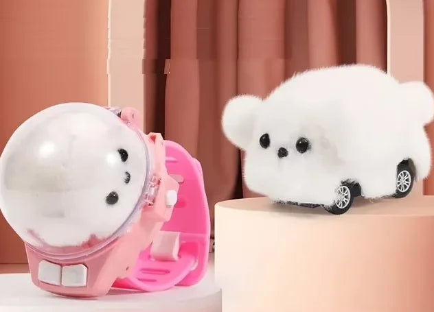 2.4G Capibala Rabbit Dog Plush Watch Remote Control Car Mini Electric Car Children's Toy Racing Christmas Gift