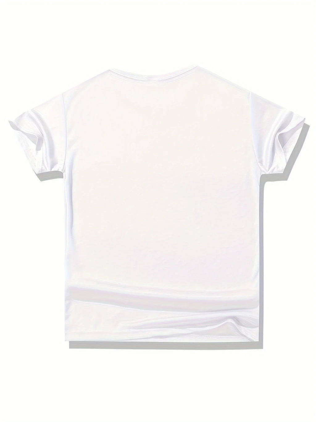 Men's lightweight heavy breathable short-sleeved T-shirt pure white round neck casual wear comfortable base shirts