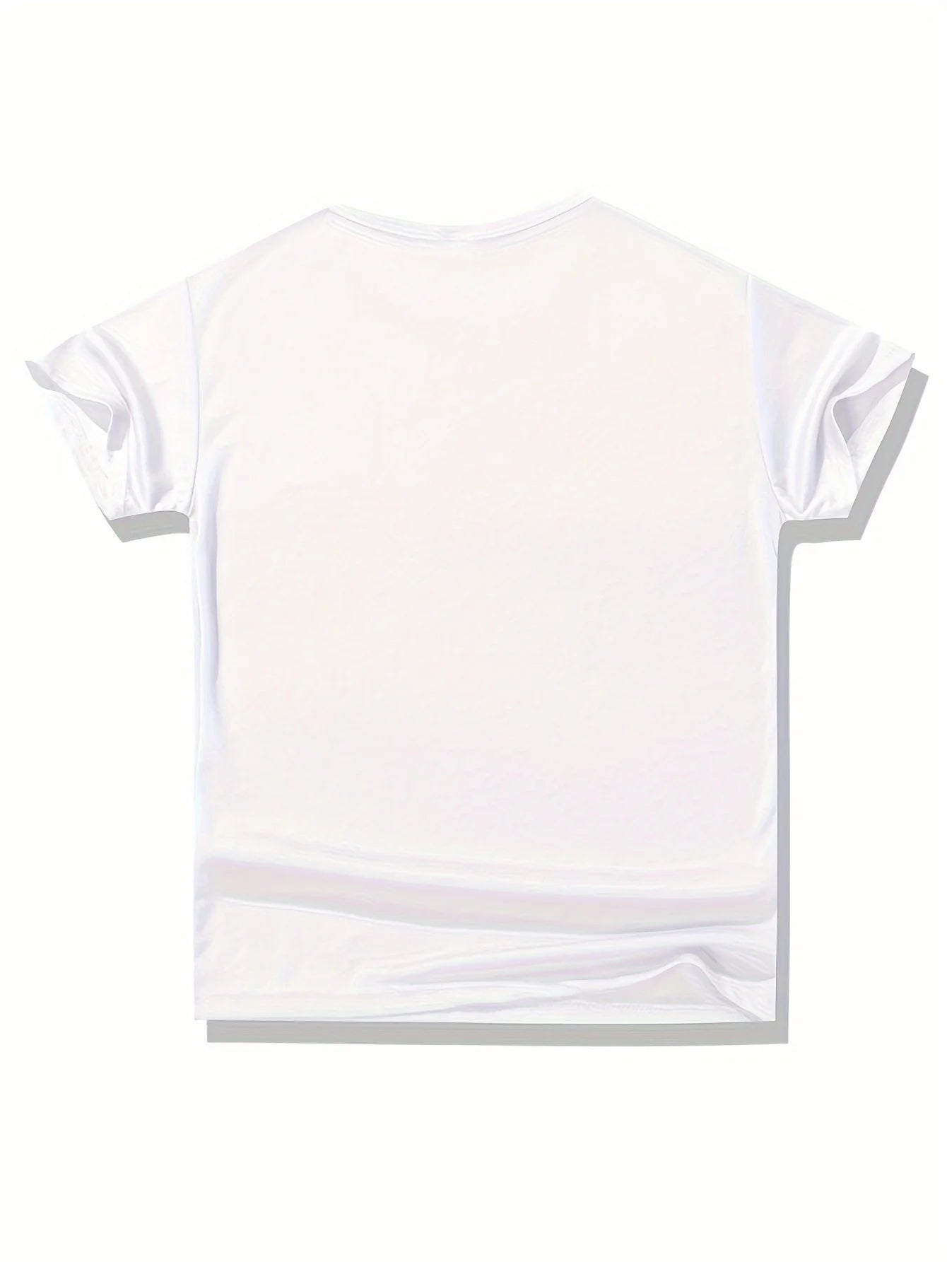 Men's lightweight heavy breathable short-sleeved T-shirt pure white round neck casual wear comfortable base shirts