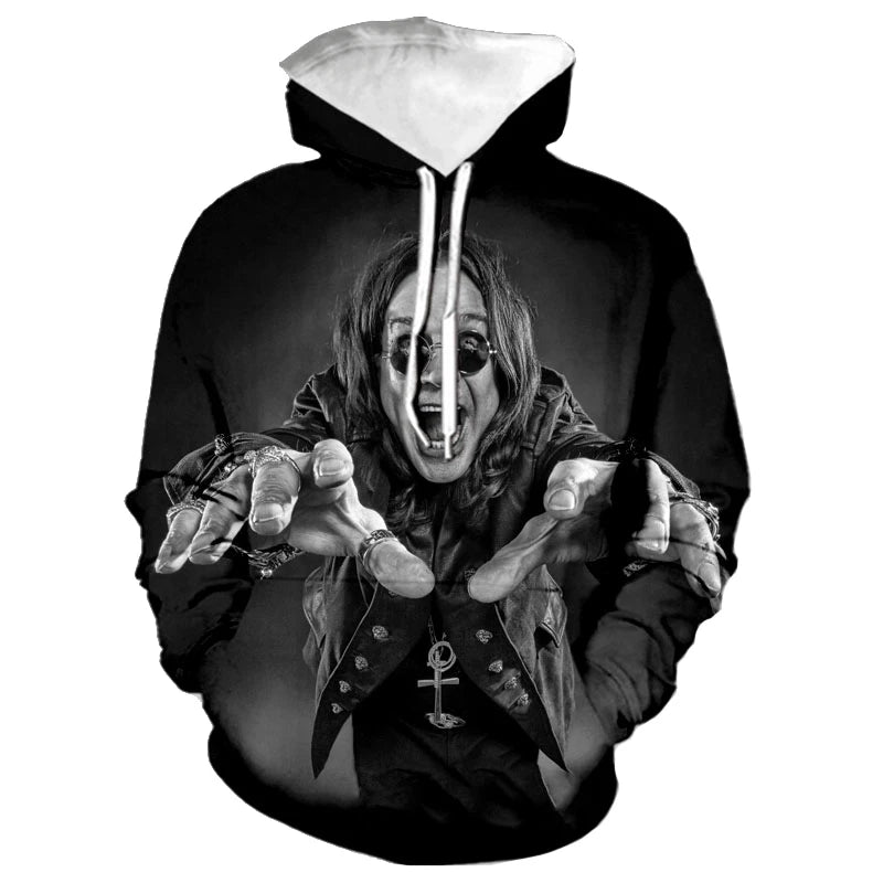 Ozzy Osbourne 3D Print Hoodies Men Women Fashion Streetwear Oversized Sweatshirts Hoodie Male Pullovers Tracksuit Man Clothing