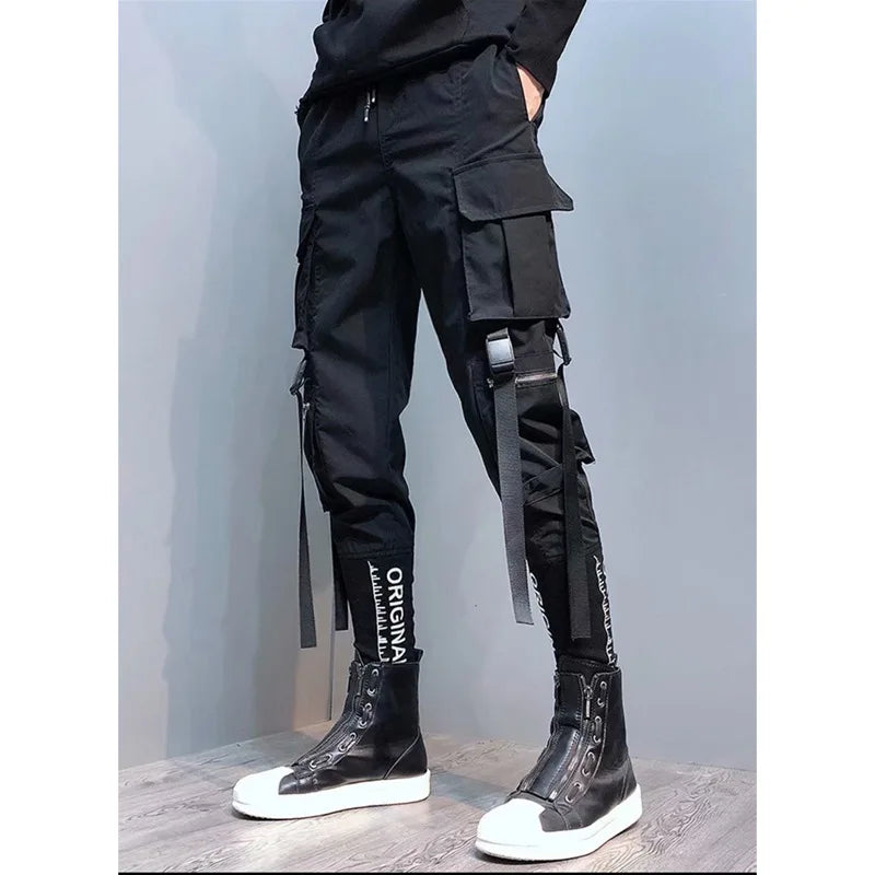 Fashion Men Cargo Pants y2k Techwear Streetwear Harajuku High street Hip Hop Jogging Male Trousers Sports Patchwork Clothing