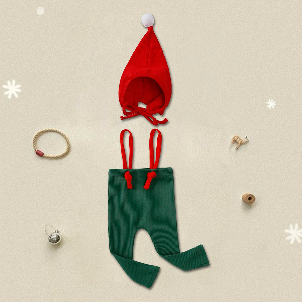 2025 Cute Newborn Knit Pants with Hat Baby Boys Girls Trousers Clothes Soild Cotton Toddler Outfits Infant Leggings Clothing