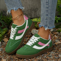 Women's 2025 Fashion Casual Sneakers Comfortable Lace Up Flat Shoes Tennis Shoes Zapatillas De Muje 35-43