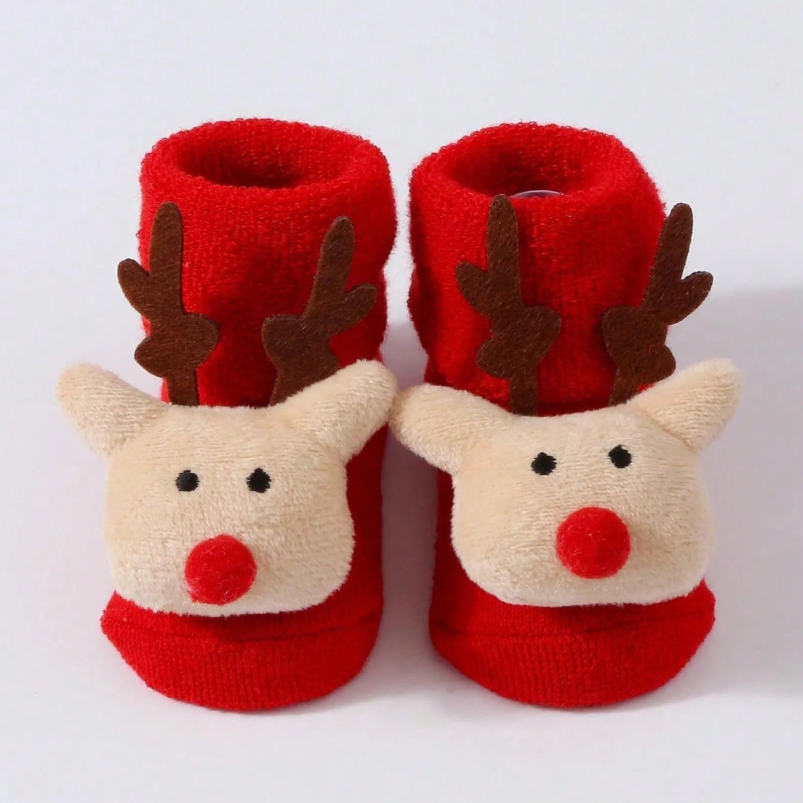 Cute Elk Santa Claus Doll Knitted Baby Socks Newborn Toddler Soft Snowman Warm Floor Socks Girls Infant Boys Mid Socks New