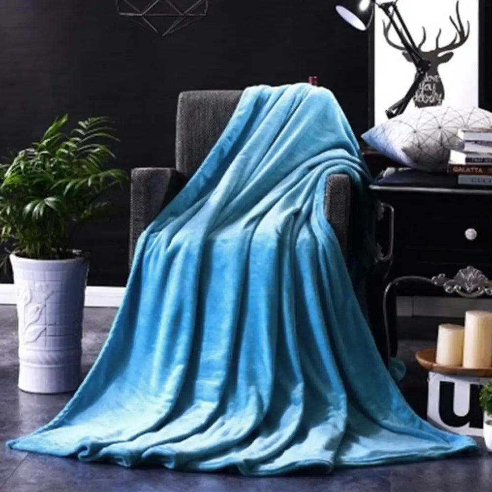 Throw Blanket Warm Blanket Soft Solid Color 100*70cm Bed Blanket Home Living Room Bedspread Bedding Cover Rug Decoration