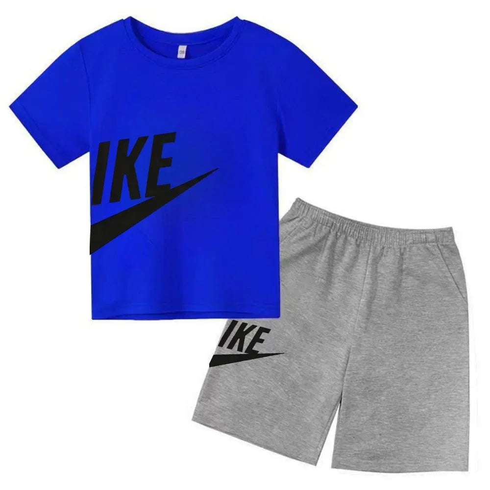 Children's Clothing Kids & Teen T-Shirt Set Summer Top + Shorts 2 Piece Set Short Sleeve Casual Fashion Boys Girls Kids Set