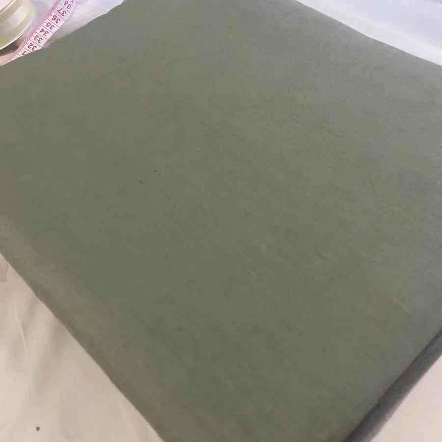 100% Linen Fitted Bed Sheet with Elastic Band Solid Color Anti-slip Adjustable Mattress Cover for Single Double King Queen Bed