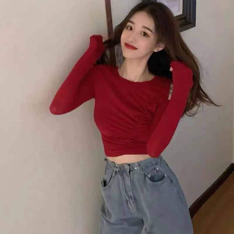 Women's T Shirts Off Shoulder Tees Sexy Plain Slim Black 2025 Tshirts 2000s Trend Female Tops Cool Wholesale Clothes Alt New In