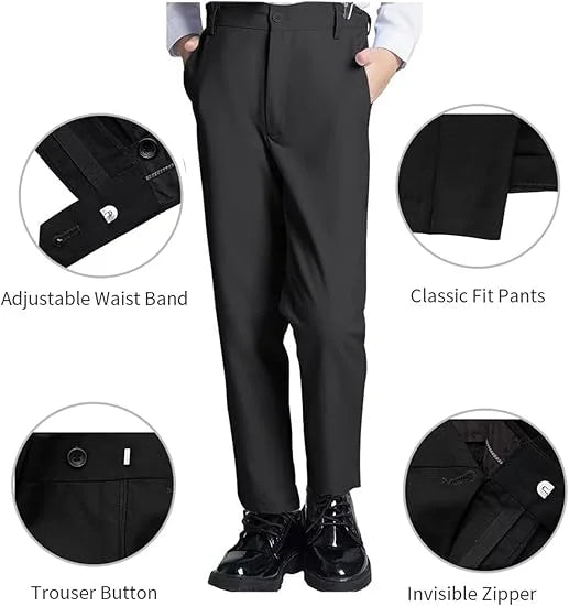 3 Piece Boys Tuxedo Suit 2025 Slim Fit Kids Tailcoat Suit Suits Set for Prom Wedding Concert Casual Suit Jacket Vest and Pants
