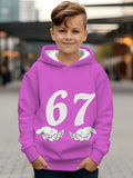 Fun Six Seven 6 7 Meme Design Hoodie for Kids Chaotic Humor Y2k Game Saying Tee Novelty Gift Boys Top Fashion Children's Clothes