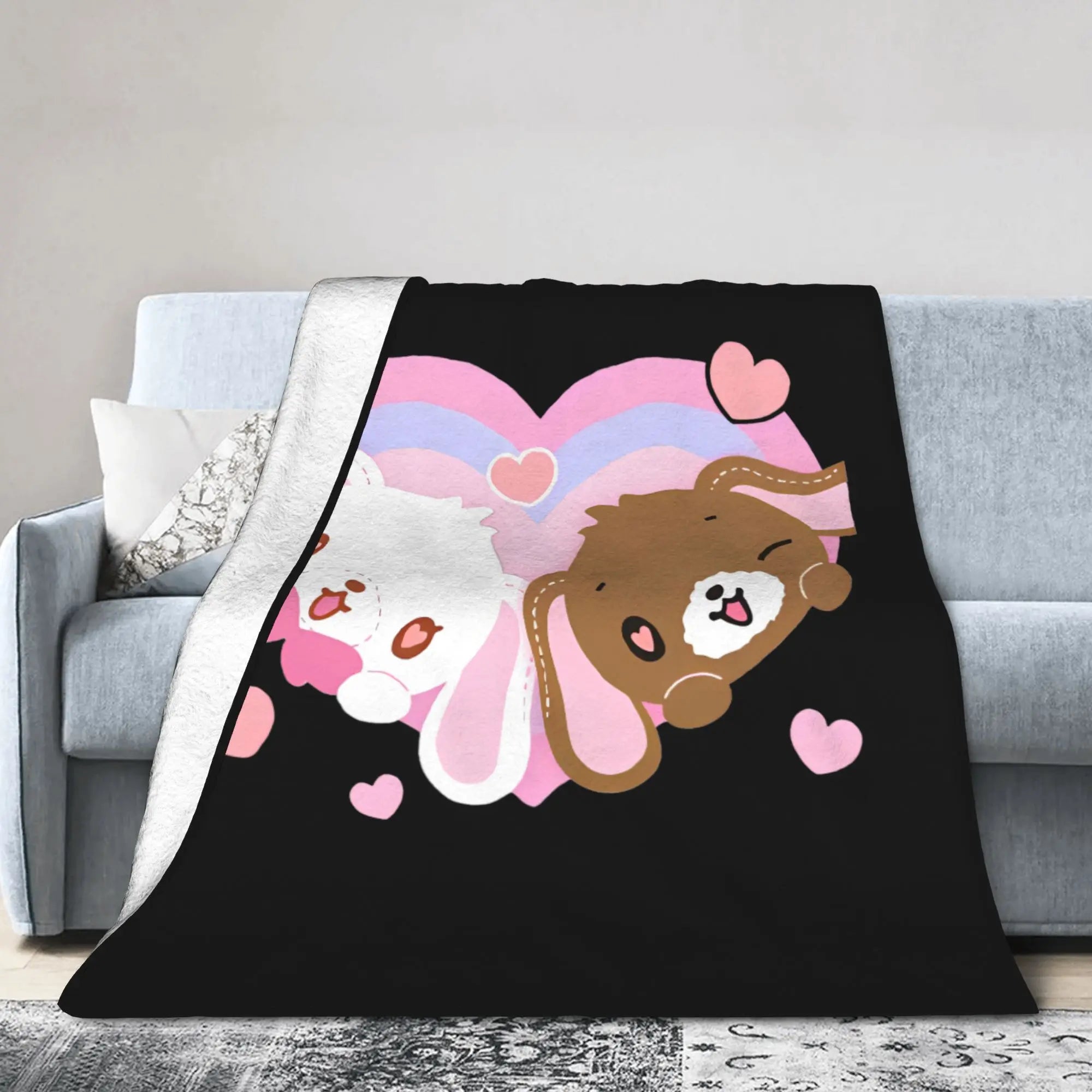 Cartoon Sugarbunnies Blanket  Fleece Awesome Soft Throw Blankets for Bedspread  Winter