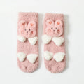 Cute Cartoon Baby Socks Winter Coral Fleece Thickened Baby Long Tube Newborn Boy Girls Non-slip Children's Floor Socks