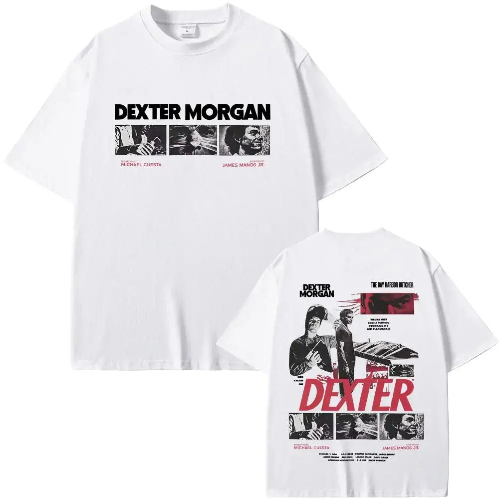Casual Cotton Vintage T-Shirt Men's Fashion Extra Large Streetwear Limited Dexter Morgan Bay Butcher T-Shirt Men Women