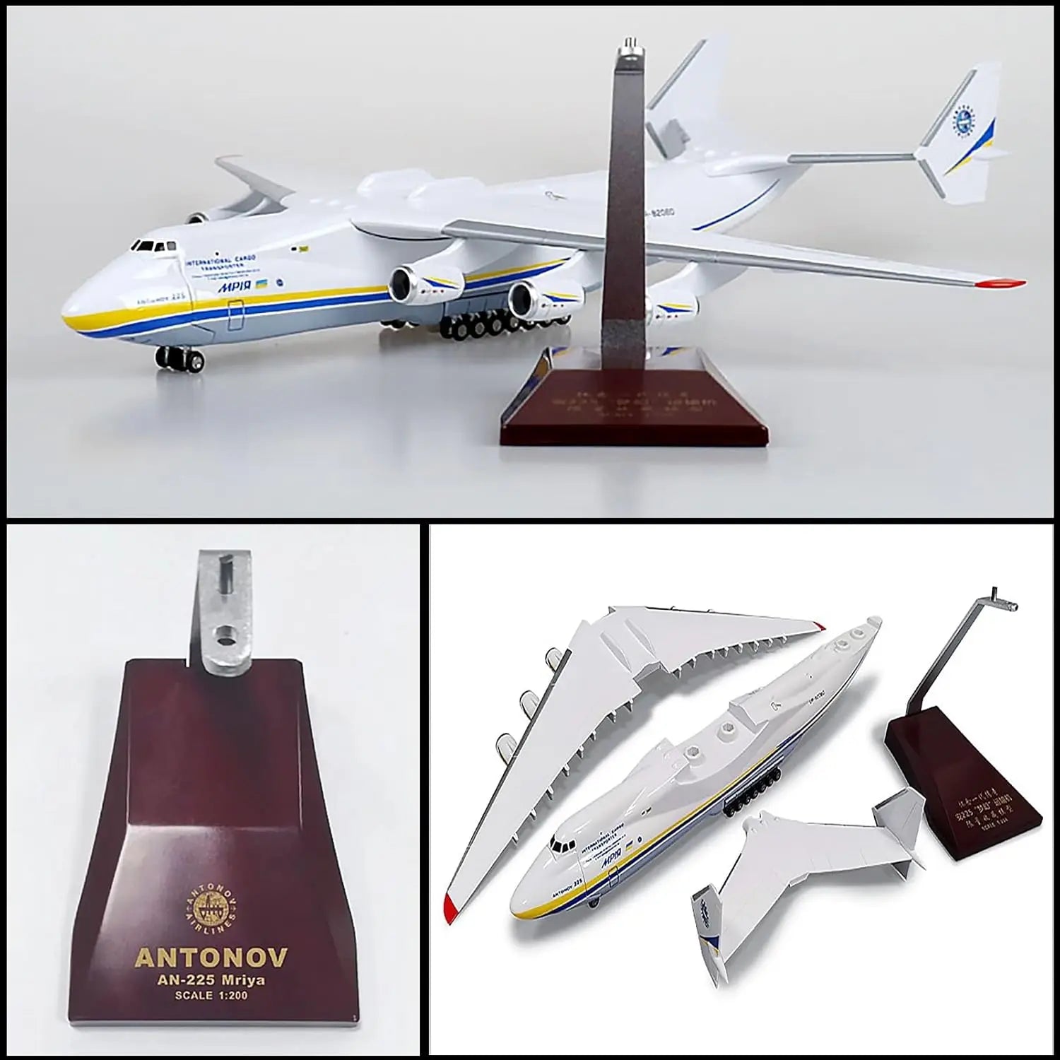 1/200 Scale Model 42CM Antonov AN-225 Mriya Transport Aircraft Souvenir Airplane Resin Simulation Replica Enthusiast Display
