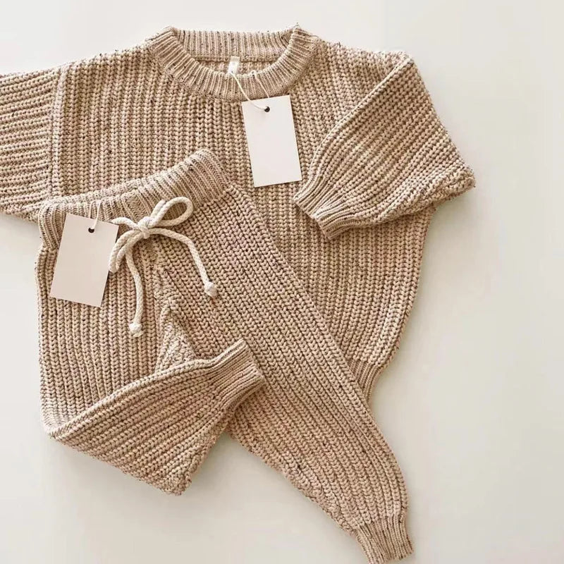 Baby Clothes Spring and Autumn Boys and Girls Baby Sweaters Knitted Round Neck Baby Pullover Top