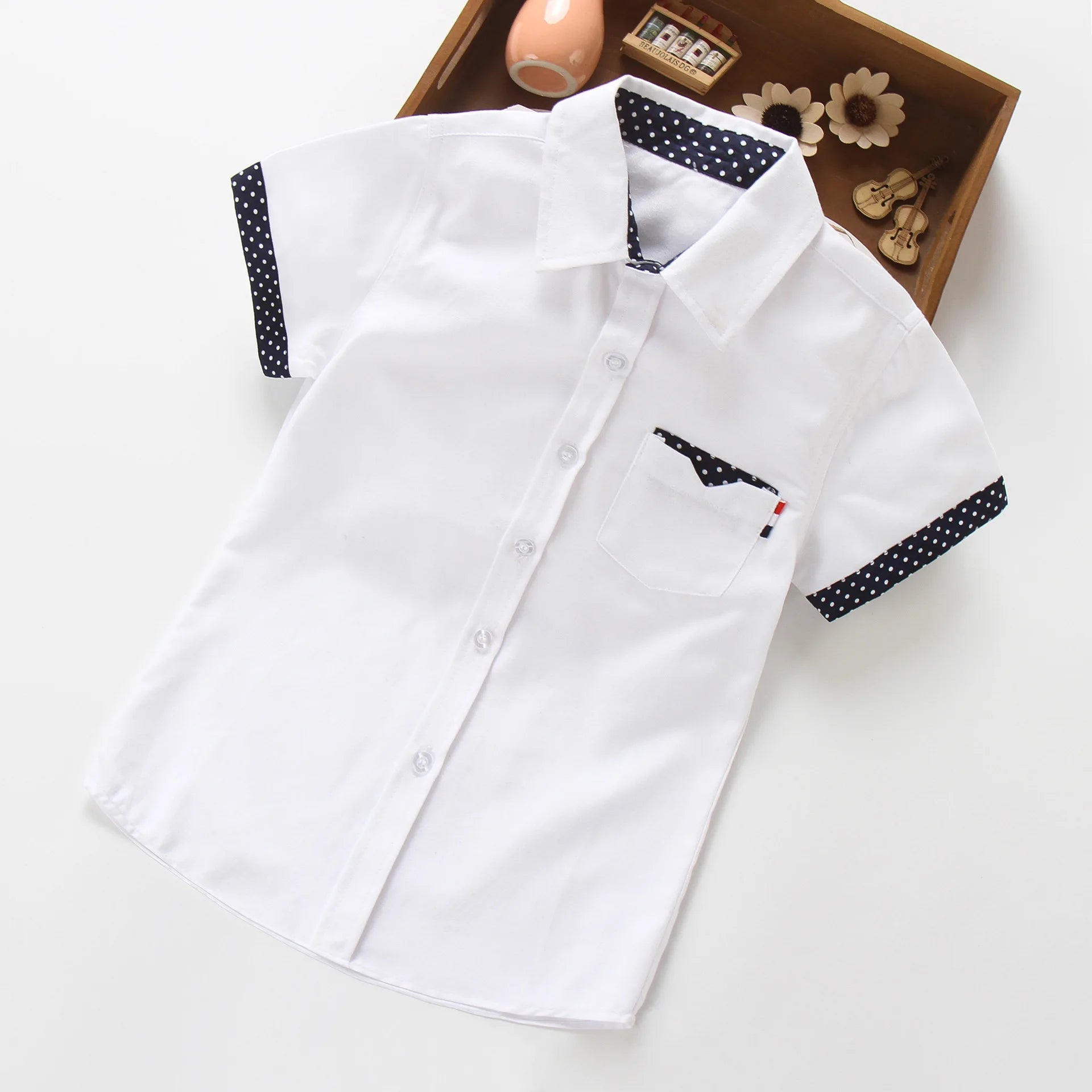 Boys Hot Sale Shirts Children Fashion Solid Cotton Short-sleeved Boys Shirts For 2-14Age kids Blouses clothes Baby Shirts Tops