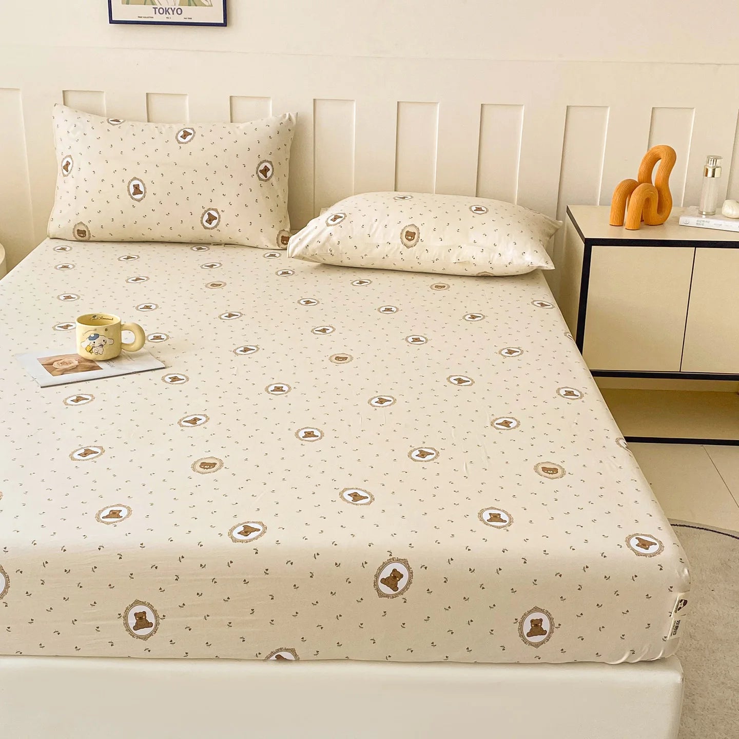 Soft Bedsheets Floral Style Bed Cover Elastic Bed Linen for Home Non-slip Fitted Sheet постельное белье (Pillowcase Need Order)