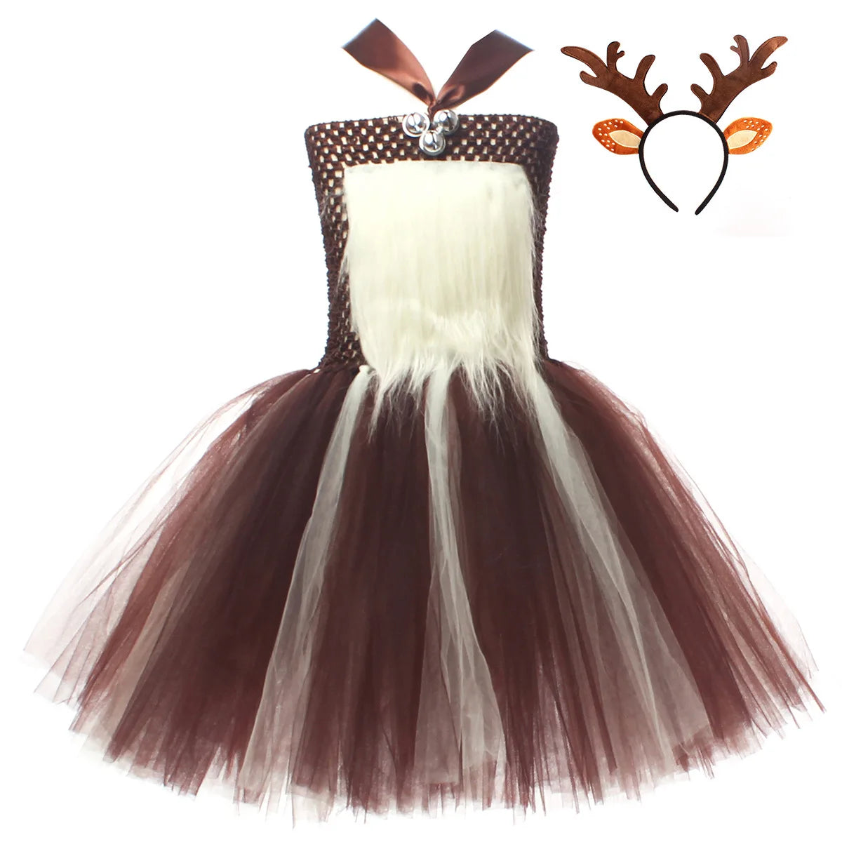 Umorden 2-12Y Toddler Child Kids Christmas Deer Reindeer Costume Dress for Girls Tutu Dress Set
