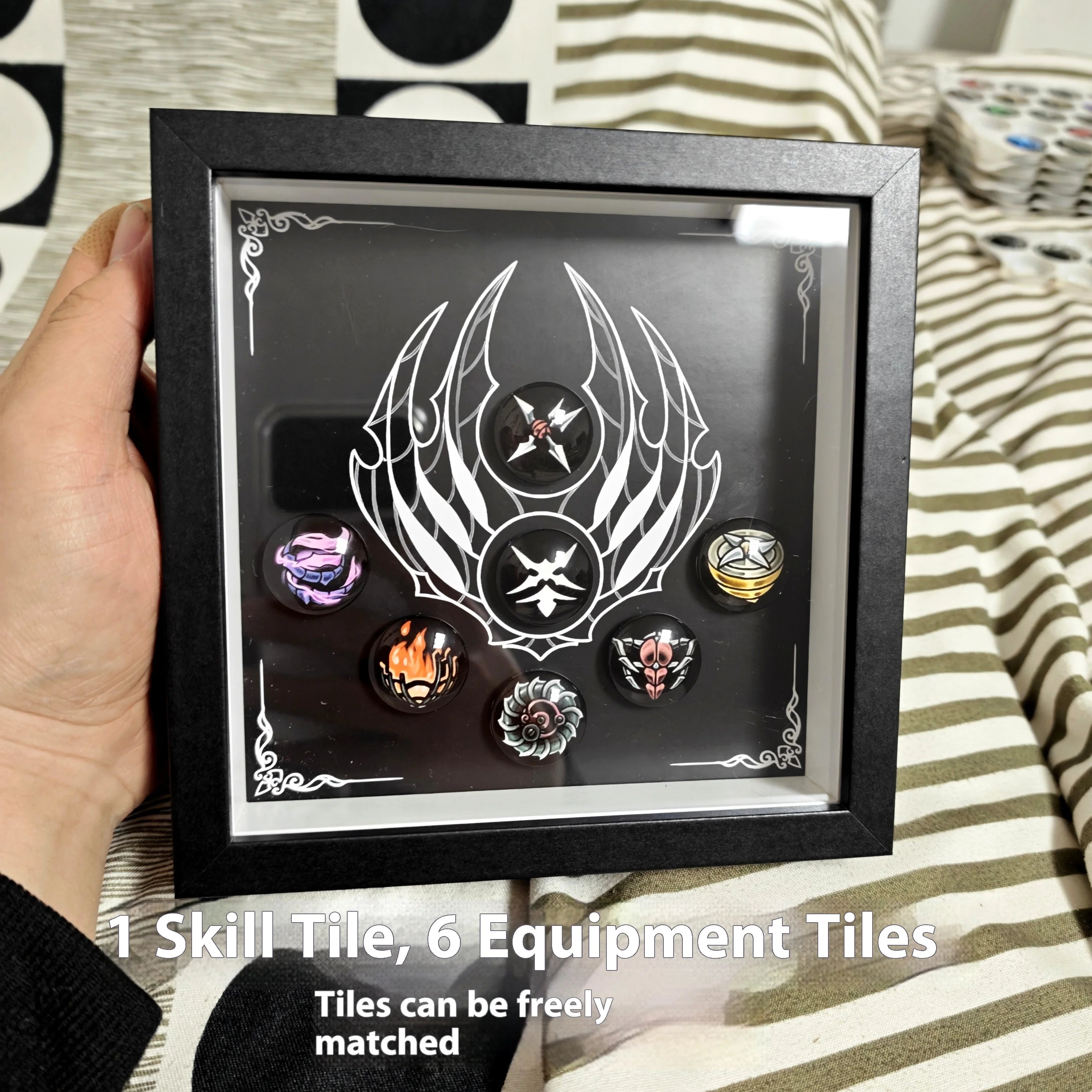 Hollow Knight Silksong Charm Set - Full Collection Magnetic Replica with Display Frame Official Style Collector's Edition