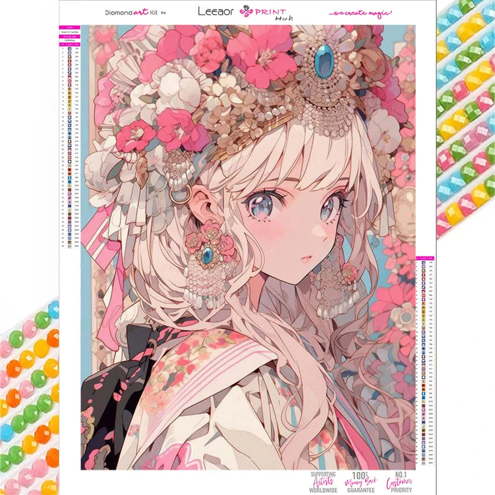 Diamond Painting 2024 Cartoon Girl Picture Full Drill Mosaic Embroidery 5d Diy Cross Stitch Kit Home Decor Gift алмазная мозаика