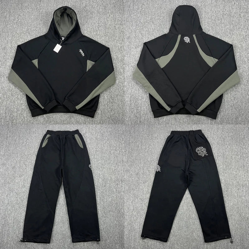 Fashion Brand Mertra Hoodie Sweatpants Men Women High Street Hip-hop Embroidered Logo Autumn Winter Fleece Pullover Set