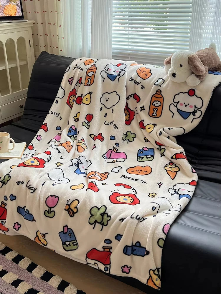 Cute Blanket Suitable for Gifting Daily Home Use Parties Camping Usable in All Seasons