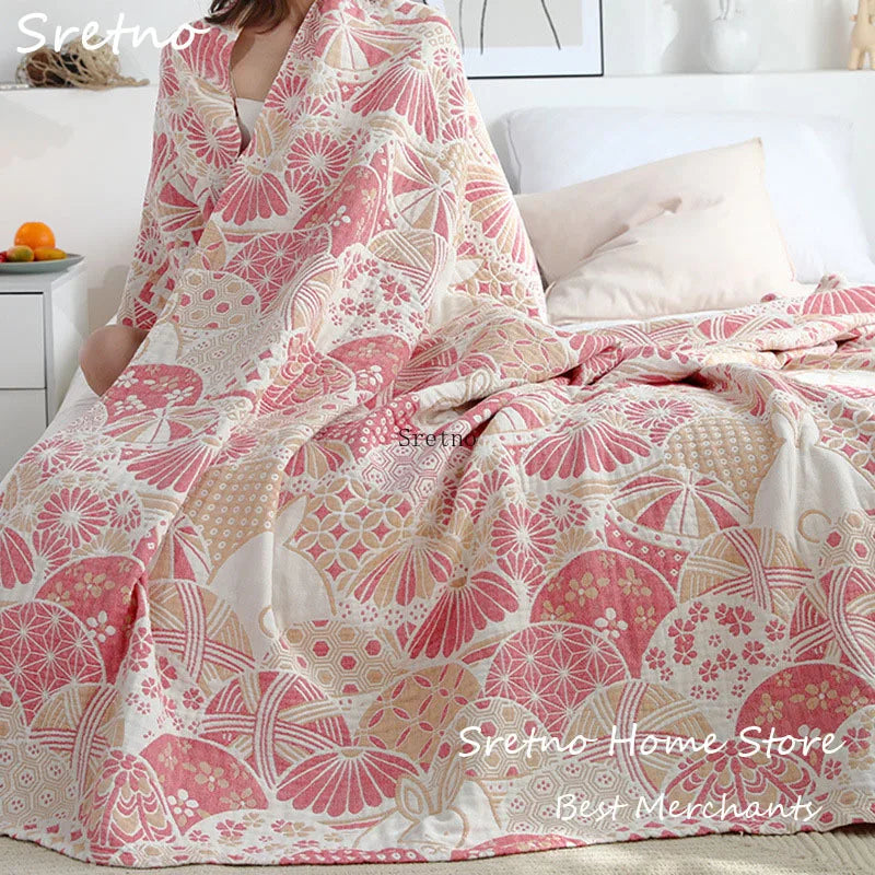 Bohemian Style Cotton Throw Blanket Bedspread on The Warm Soft Breathable Comforter Sofa Cover Home Decor Summer Quilt Mantas