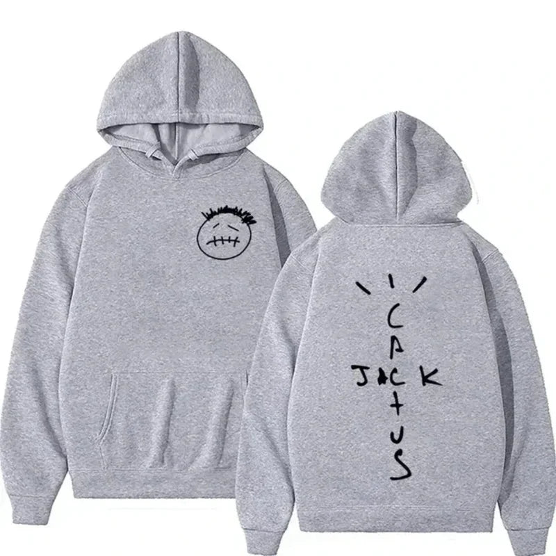 2025 Rapper Cactus Jack Music Album Hoodie Men's Women's Fashion High Street Personality Sweatshirt Vintage Hip Hop Pullover