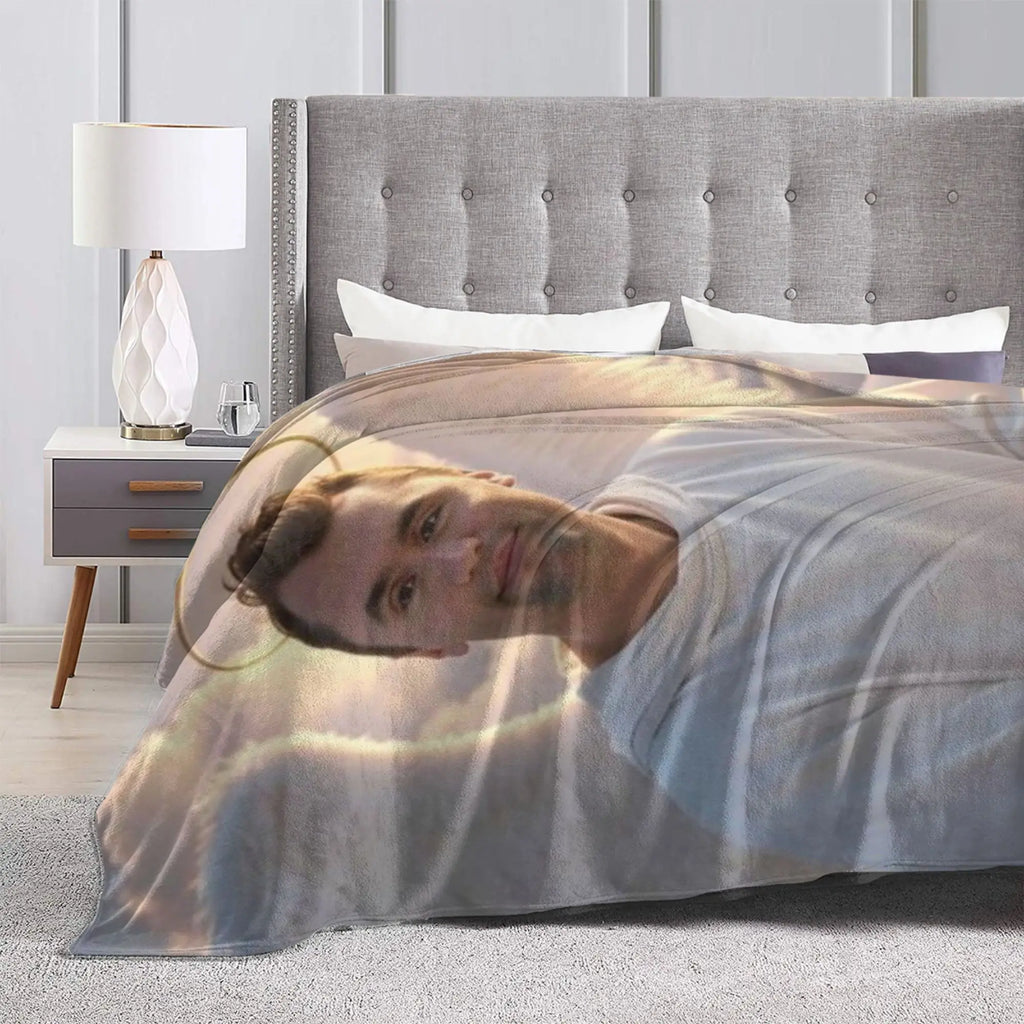 Warm BlanketStudents Airplane Travel Charlie Kirk Angelic Advocate Throw Blanket Flannel Bedspread For Bedroom Novelty