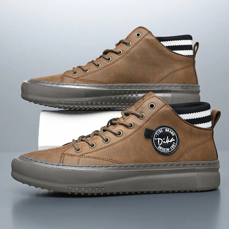 Bubuk Fashionable Casual Sneakers, Versatile Men's Shoes, Men's Casual Sneakers, Everyday Casual Work Shoes, Outdoor Walking Shoes, Lace-Up Casual Men's Shoes