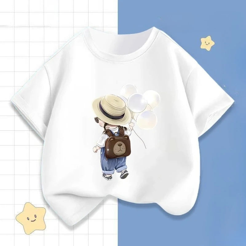 The Trend of Children's Tops, Summer Clothes and Short-sleeved T-shirts for Little Girls Kids Clothes Girls Clothes