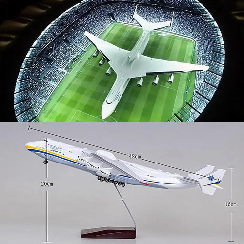 42CM 1/200 Scale Anniversary Decor For Antonov AN-225 Mriya Transport Aircraft Simulation Airplane Resin Replica Model Collectio