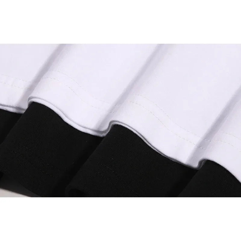 Ghost Rider Hand-painted Comic Print T-shirt Marvel Summer New Men's and Women's Plus Size Trend Loose Casual Short-sleeved Top