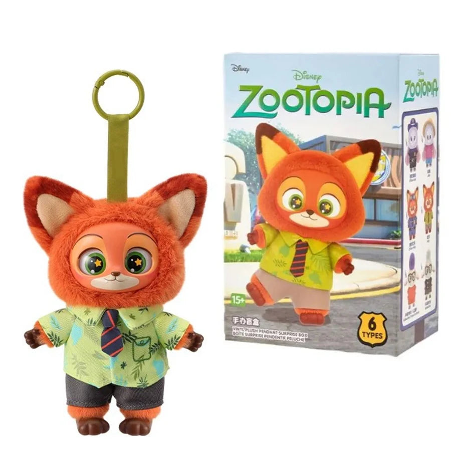 2025 NEW Zootopia Vinyl Series Blind Box Cute Cartoon Character Vinyl Plush Bag Pendant Toy Doll Mystery Trendy Christmas Gift