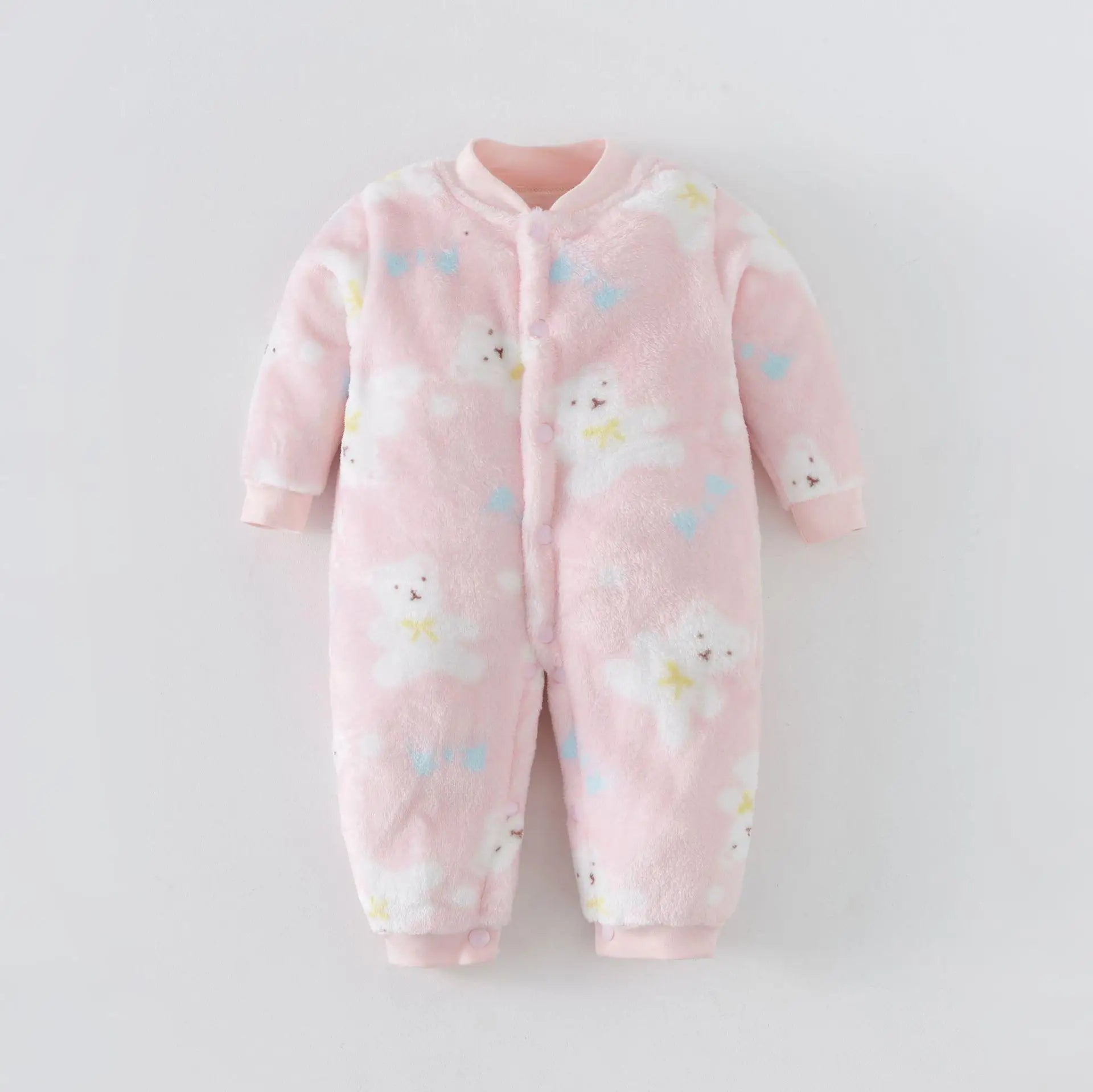 New Baby Girl Boy Thick Romper Warm Winter Newborn Infant Baby Dinosaur Fleece Romper Jumpsuit Soft Pajamas Clothes