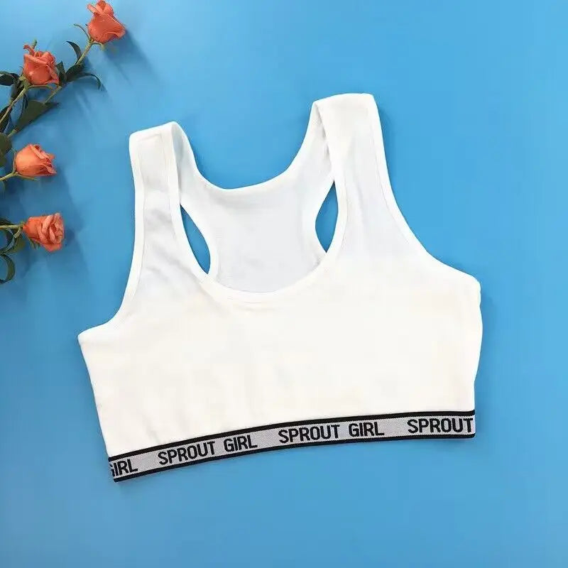 Teenage Clothes Girls Sport Bra Underwear Training Bra 8-14Y