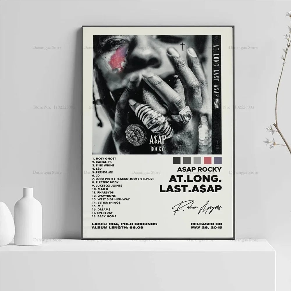New ASAP Rocky Testing Live Love D.M.B.Tracklist Music Album Cover Poster Prints Wall Art Painting Picture Photo Room Home Decor