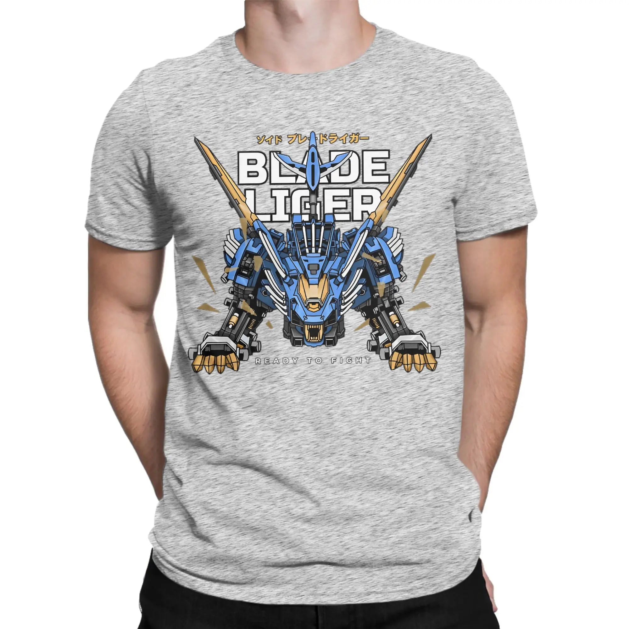 Men T-Shirts Zoids Vintage Cotton Tees Short Sleeve Robot T Shirt O Neck Tops Unique