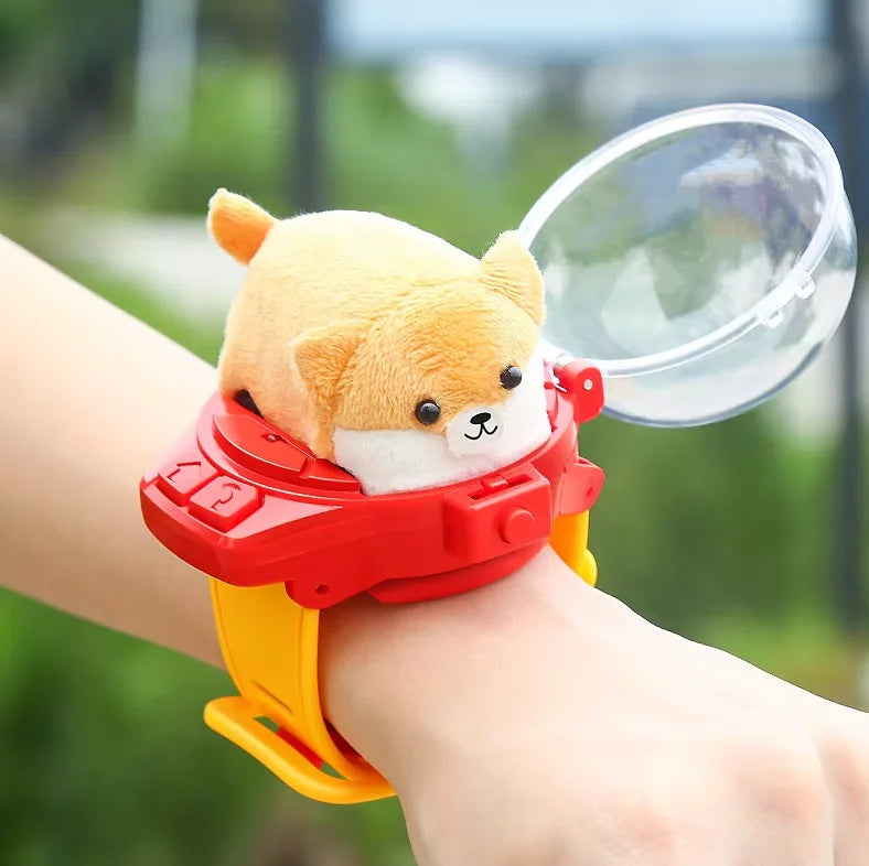 2.4G Capibala Rabbit Dog Plush Watch Remote Control Car Mini Electric Car Children's Toy Racing Christmas Gift