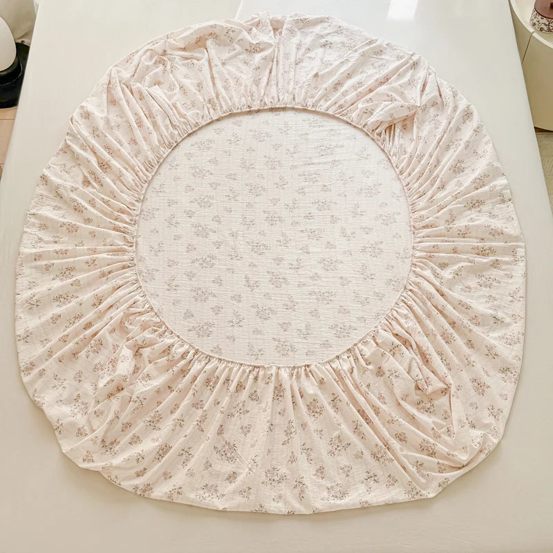 Soft Bedsheets Floral Style Bed Cover Elastic Bed Linen for Home Non-slip Fitted Sheet постельное белье (Pillowcase Need Order)