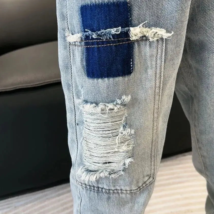 Boys' jeans Spring and Autumn children's casual ripped jeans pants new kids pants