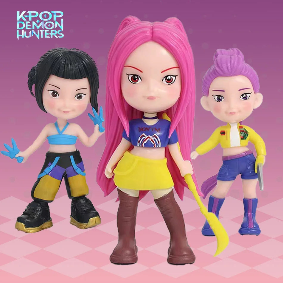 15cm Large Size Q Version Kpop Devil Hunter Rumi Zoe Mira Anime Character PVC Collectible Toys Affordable Fashion Accessories