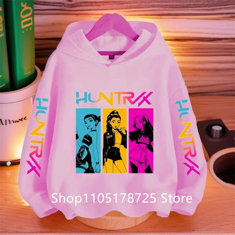 Y2K KPop Demon Hunters Hoodies Teenage Girls Boys Rumi KPop Demon Hunters Hoody Autumn Casual Long Sleeve Children's Clothing
