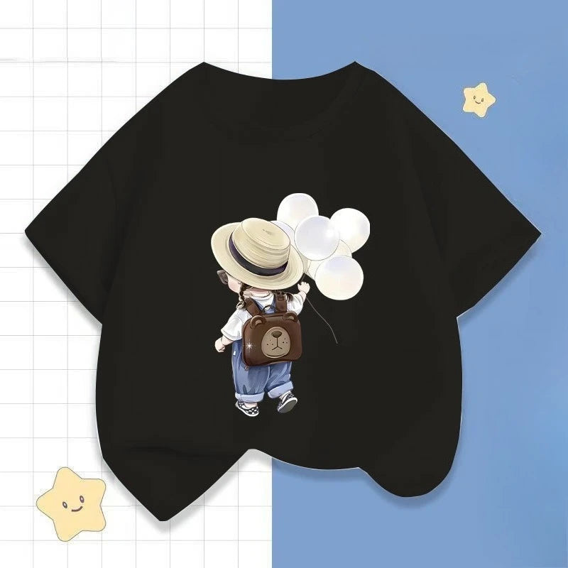 The Trend of Children's Tops, Summer Clothes and Short-sleeved T-shirts for Little Girls Kids Clothes Girls Clothes