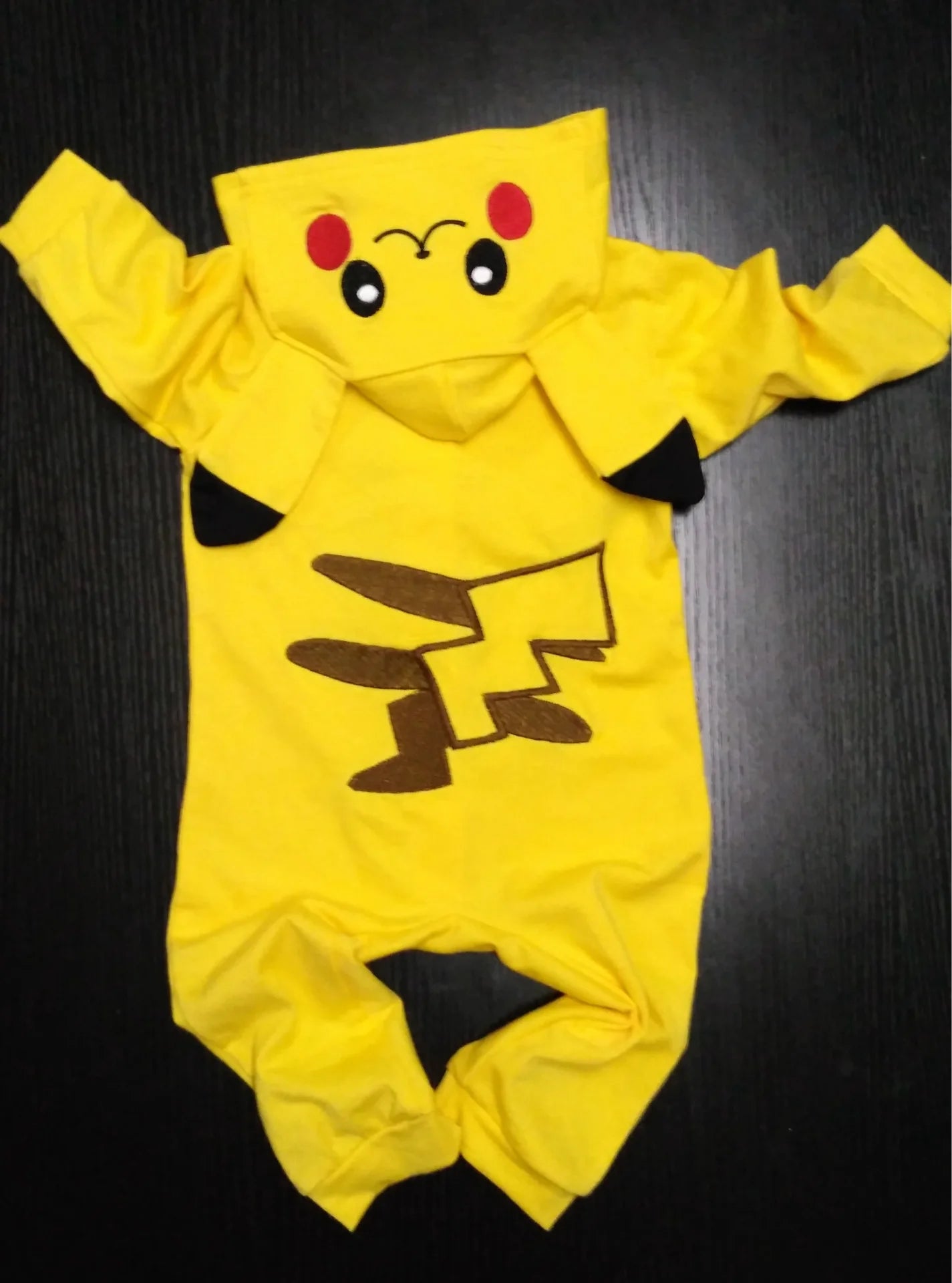 Cute Cartoon Pikachu Cosplay Costume Kawaii Newborn Baby Romper Pajamas Toddler Rompers Onesie Winter Pajamas Clothes