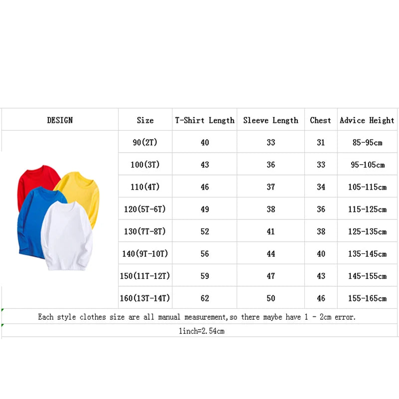 Boys Girls 100% Cotton T-shirts Solid Color Casual Tees for Teenage Children Spring Autumn Underwear Girl Clothes Kid Daily Tops