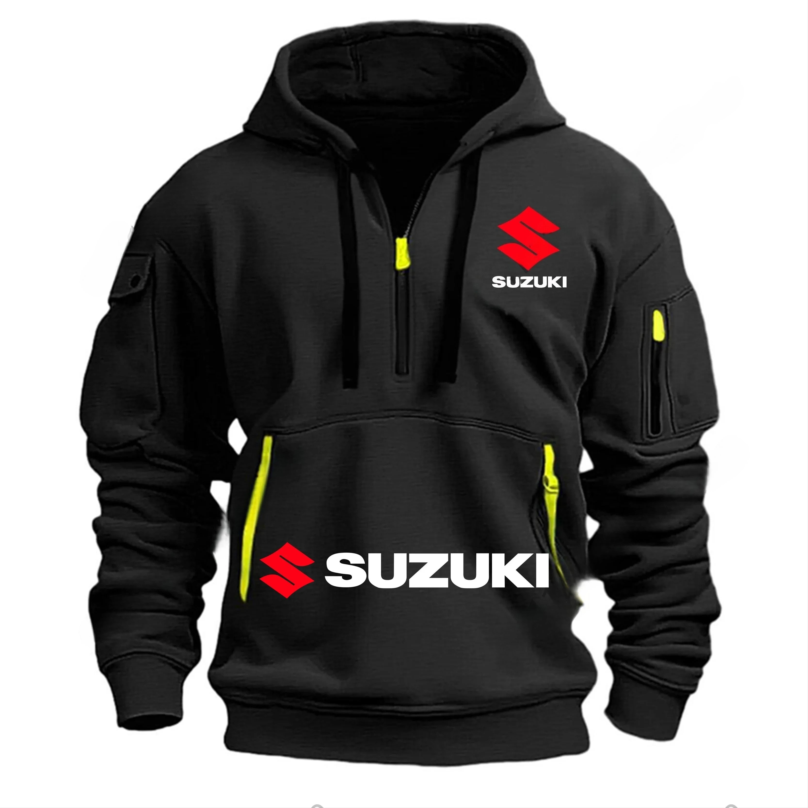 Suzuki Men's Hoodie Outdoor Motorcycle Riding Suit: Soft, Comfortable, Breathable, Stylish Autumn/Winter Style