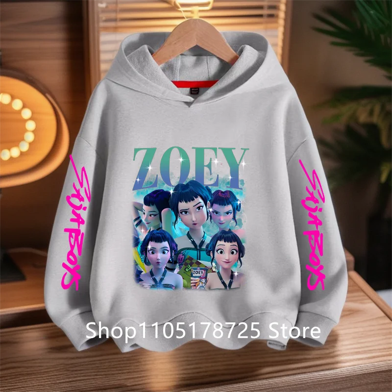 Y2K KPop Demon Hunters Hoodies Teenage Girls Boys Rumi KPop Demon Hunters Hoody Autumn Casual Long Sleeve Children's Clothing