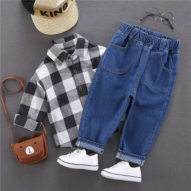 Boys Jean Pants Long Trousers Cotton 2024 Cheap Spring Autumn Baby's Kids Pants Teenagers Outwear Children's Clothing