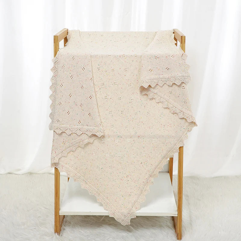 Baby Blanket Cotton Knit Infant Boy Girl Bed Quilt 100*80CM Newborn Plaid Fashion Solid Toddler Stroller Swaddle Wrap Super Soft